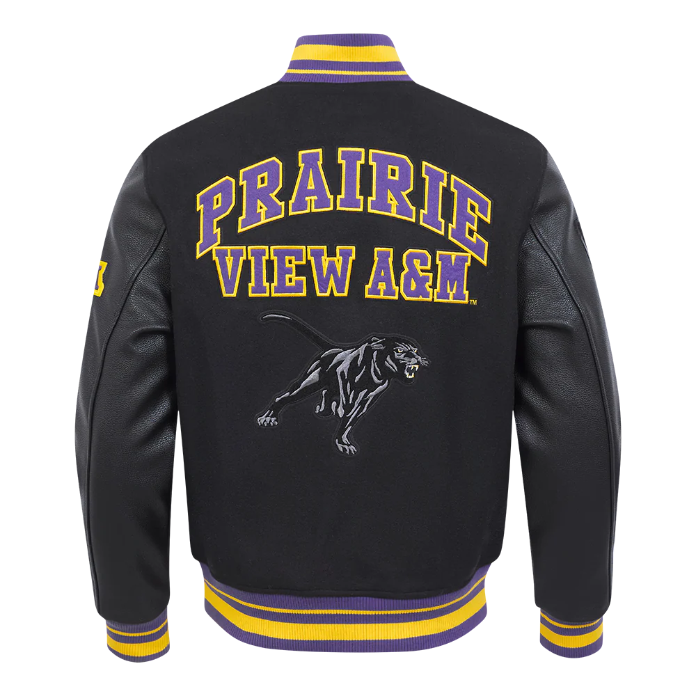 PRAIRIE VIEW A&M UNIVERSITY CLASSIC RIB WOOL VARSITY JACKET
