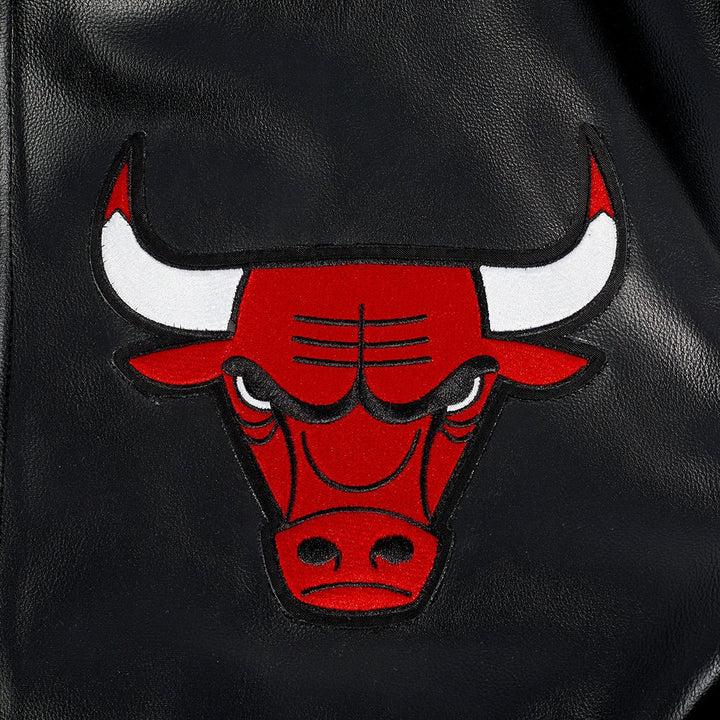 NBA CHICAGO BULLS CITY SIGNATURE MEN'S LEATHER VARSITY JACKET