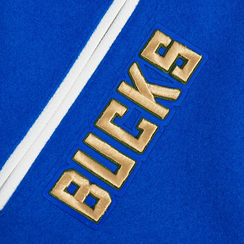 NBA MILWAUKEE BUCKS CITY EDITION 24-25 MEN'S RIB WOOL VARSITY JACKET