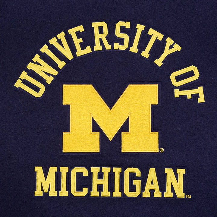 UNIVERSITY OF MICHIGAN CLASSIC MEN'S RIB WOOL VARSITY JACKET