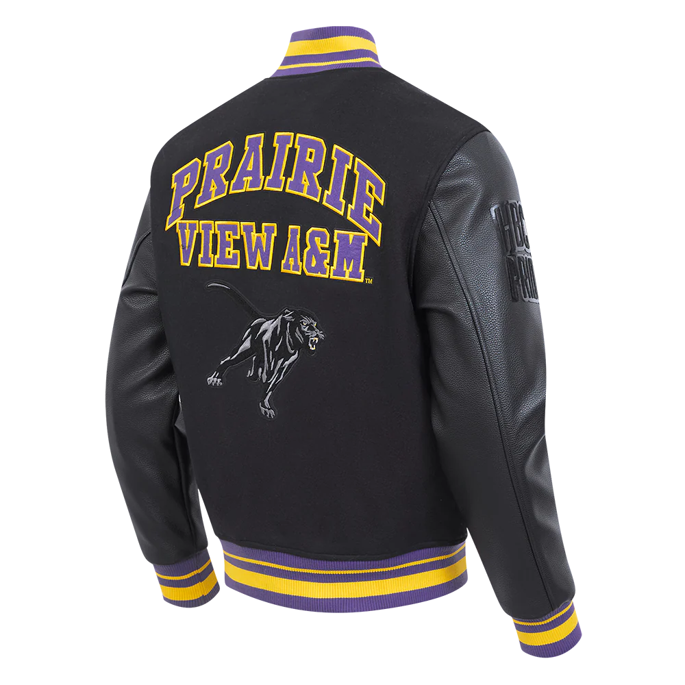PRAIRIE VIEW A&M UNIVERSITY CLASSIC RIB WOOL VARSITY JACKET