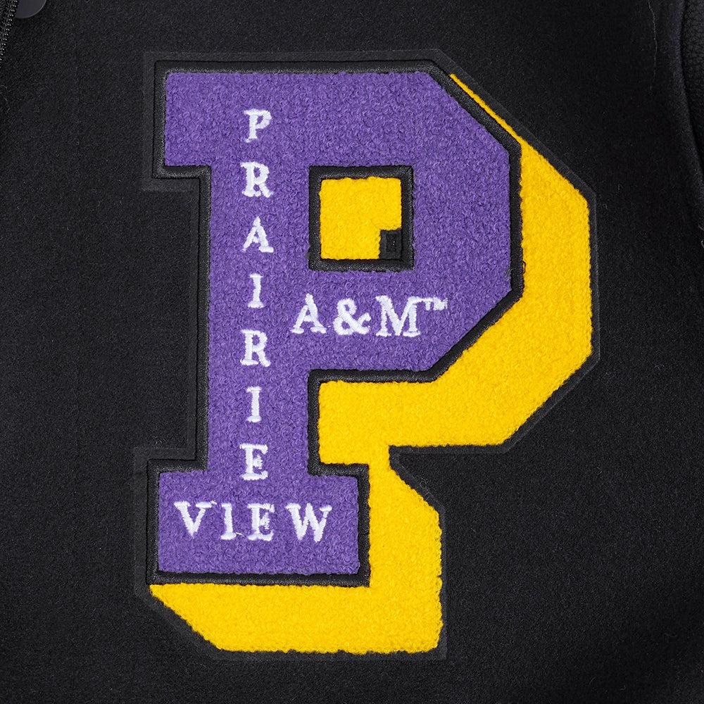 PRAIRIE VIEW A&M UNIVERSITY CLASSIC RIB WOOL VARSITY JACKET