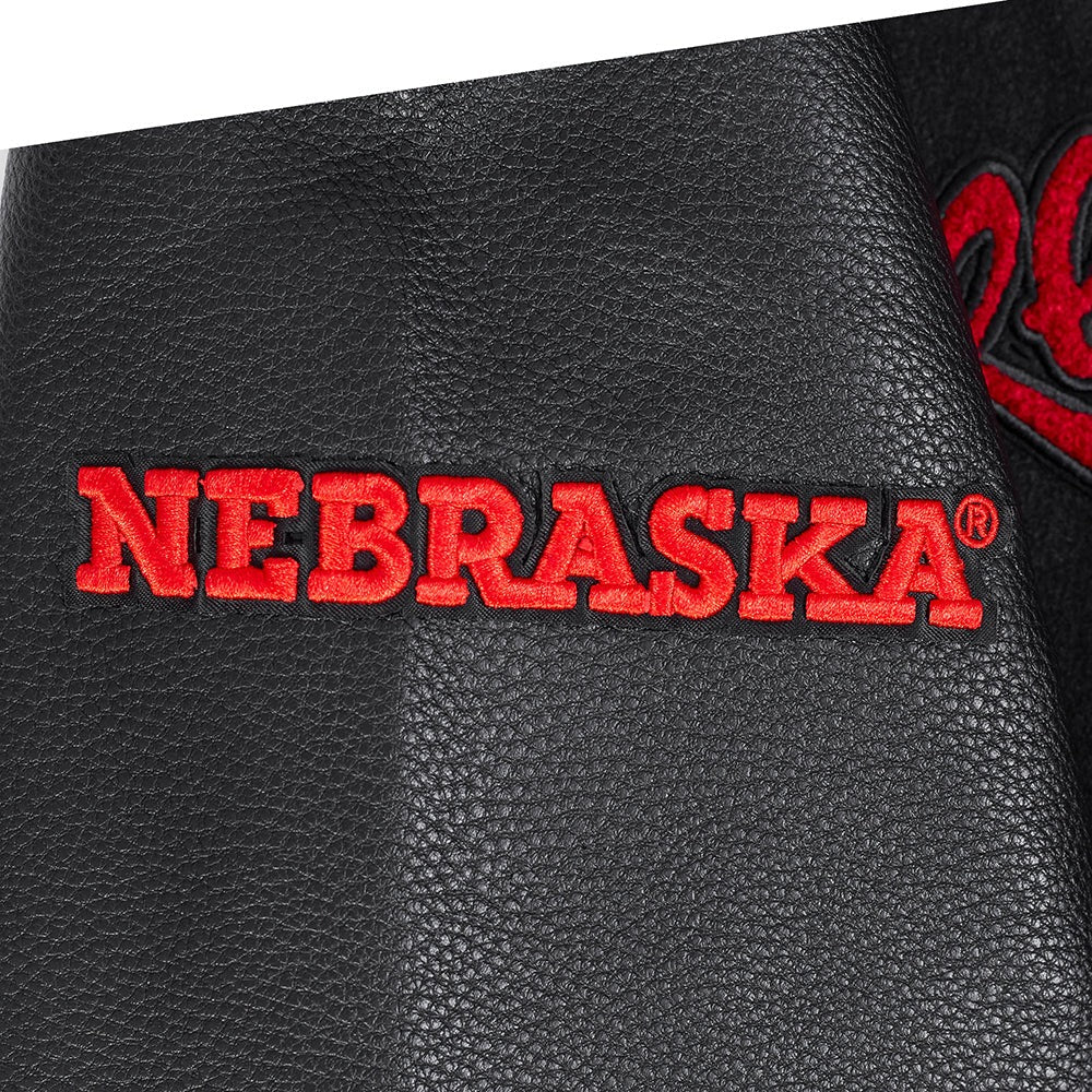 UNIVERSITY OF NEBRASKA CLASSIC RIB WOOL VARSITY JACKET