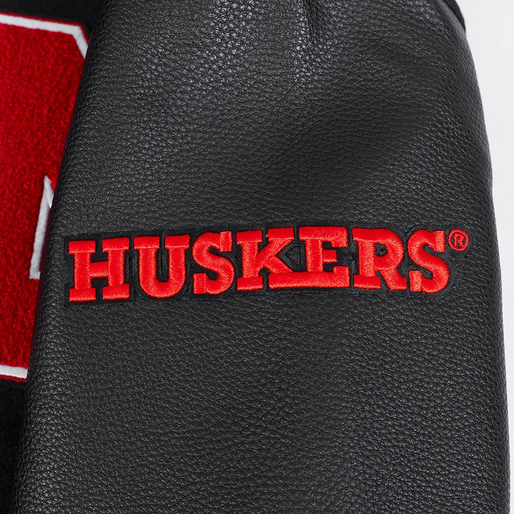 UNIVERSITY OF NEBRASKA CLASSIC RIB WOOL VARSITY JACKET