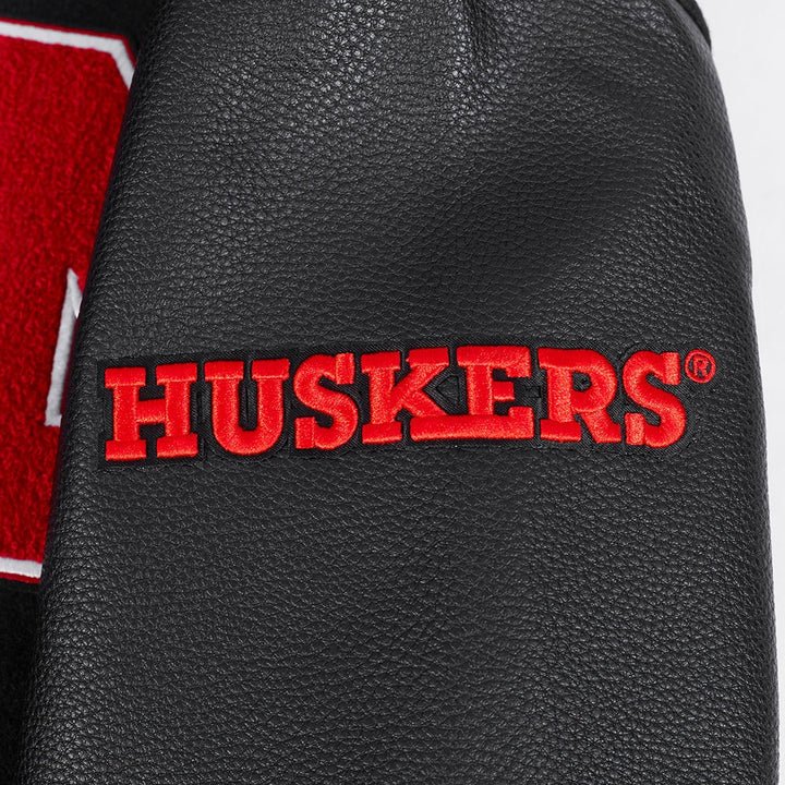 UNIVERSITY OF NEBRASKA CLASSIC RIB WOOL VARSITY JACKET
