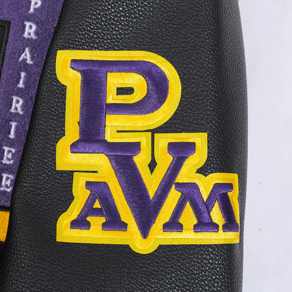 PRAIRIE VIEW A&M UNIVERSITY CLASSIC RIB WOOL VARSITY JACKET