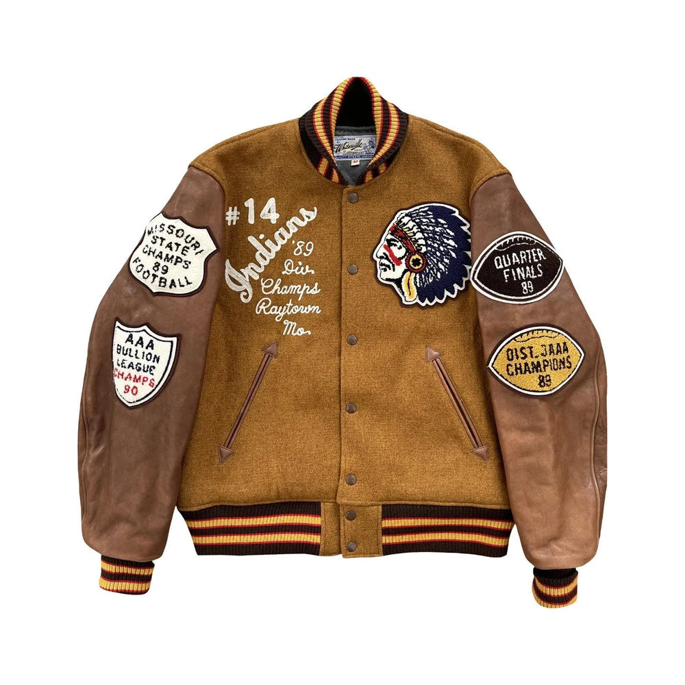 Classic Letterman Premium Varsity Jacket – Wool Body & Leather Sleeves