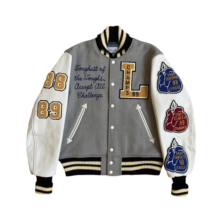 Classic Letterman Premium Varsity Jacket – Wool Body & Leather Sleeves