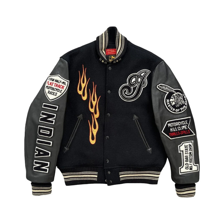 Classic Letterman Premium Varsity Jacket – Wool Body & Leather Sleeves