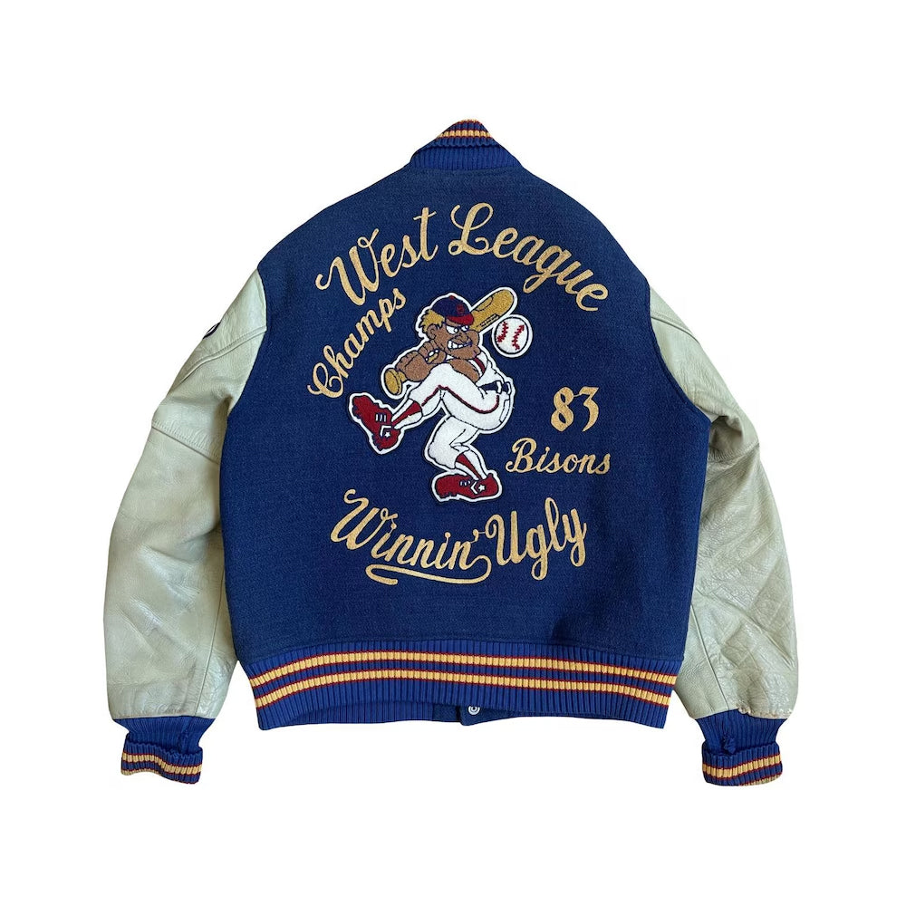 Classic Letterman Premium Varsity Jacket – Wool Body & Leather Sleeves