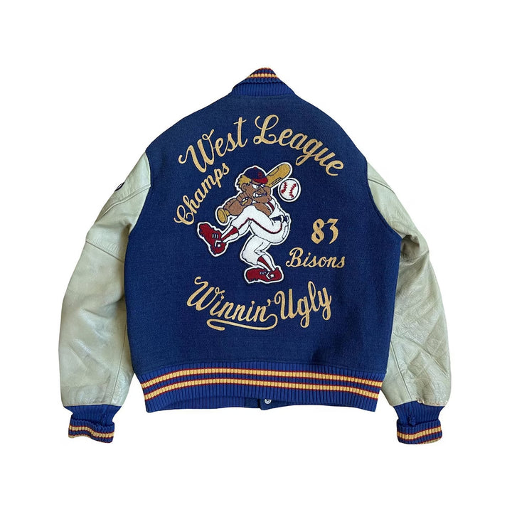 Classic Letterman Premium Varsity Jacket – Wool Body & Leather Sleeves