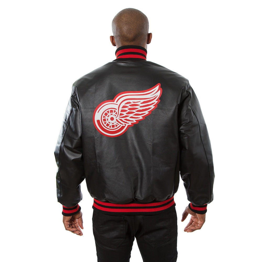 Men's Detroit Red Wings JH Design Black Jacket