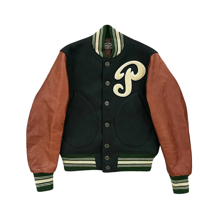 Classic Letterman Premium Varsity Jacket – Wool Body & Leather Sleeves