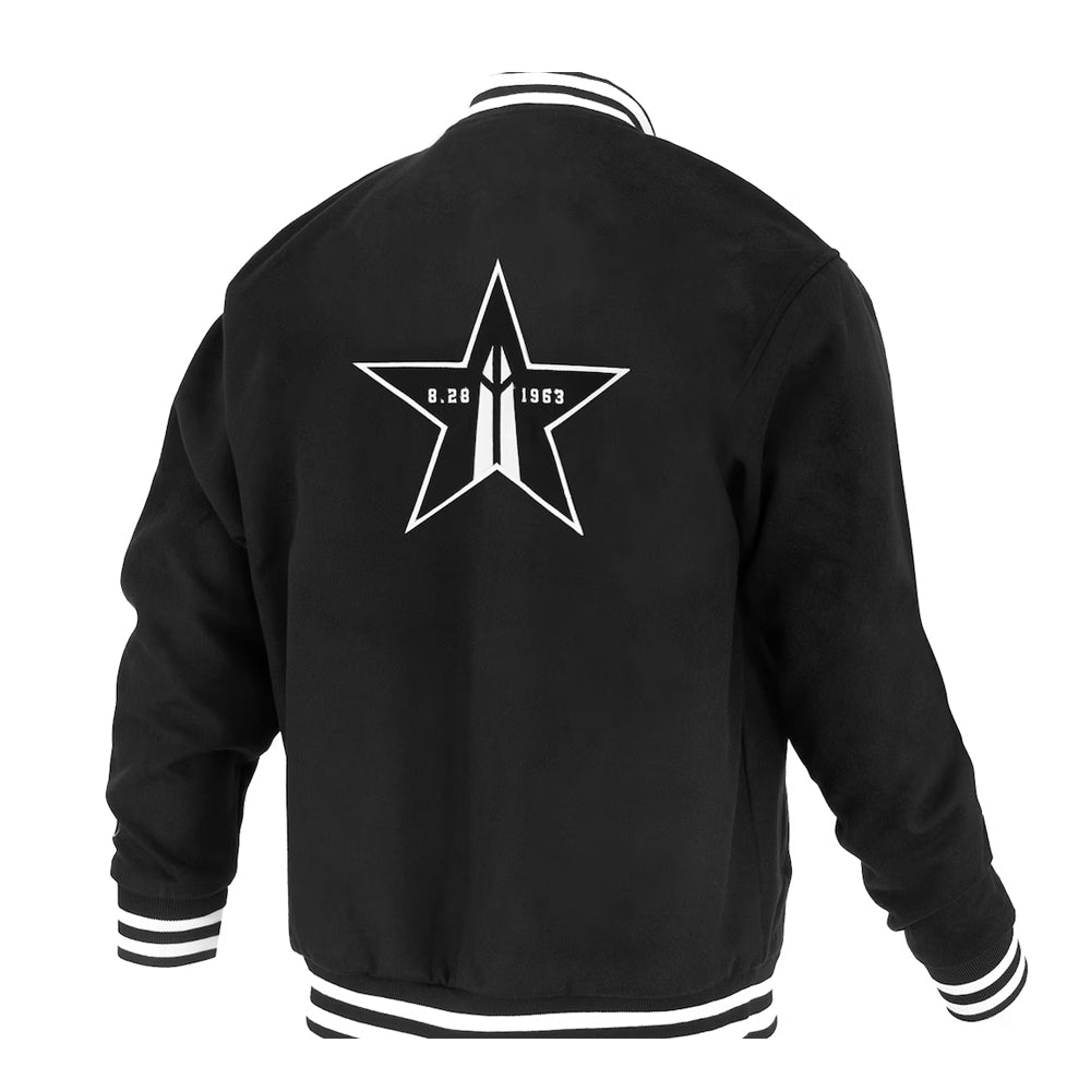 Unisex NBA FISLL Black Logoman Shadow Collection Full-Snap Varsity Jacket