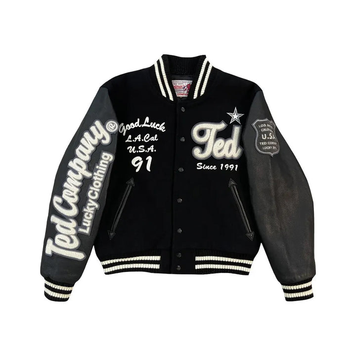 Classic Letterman Premium Varsity Jacket – Wool Body & Leather Sleeves