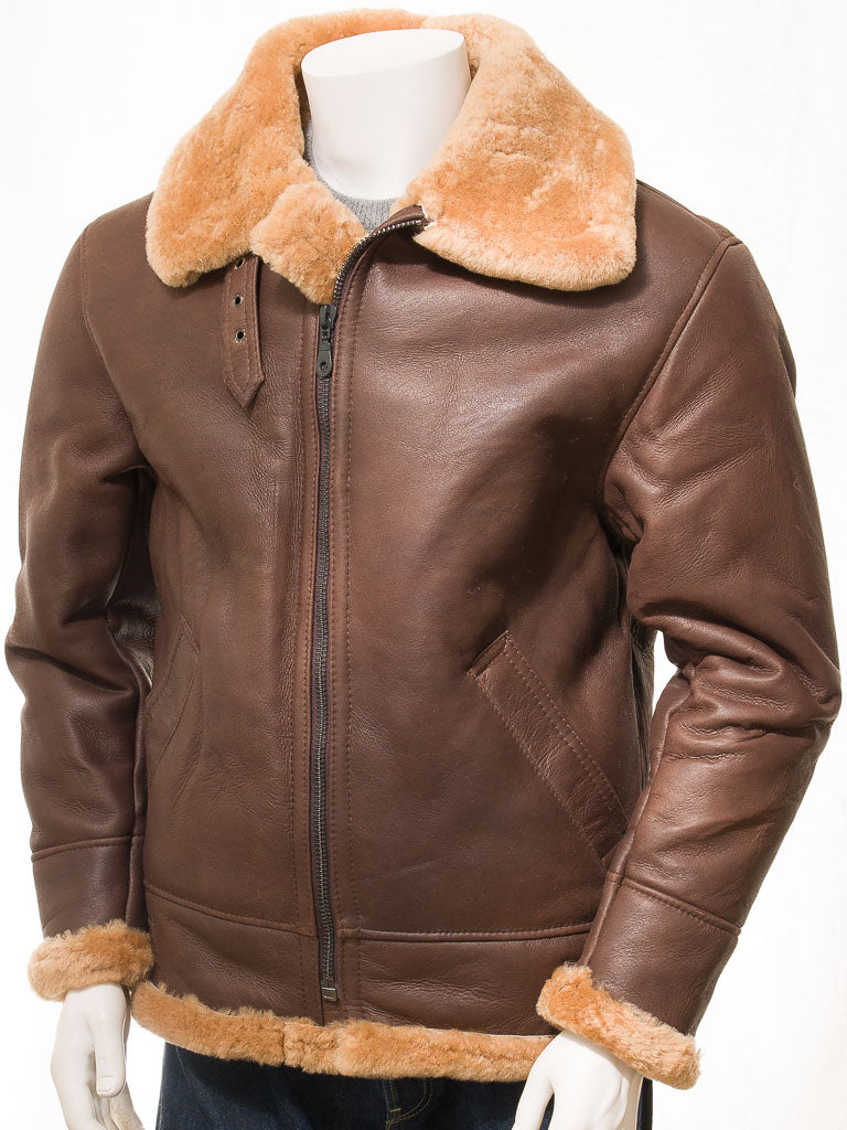 Premium Men Classic Fashion Leather Jacket with Fur Collar