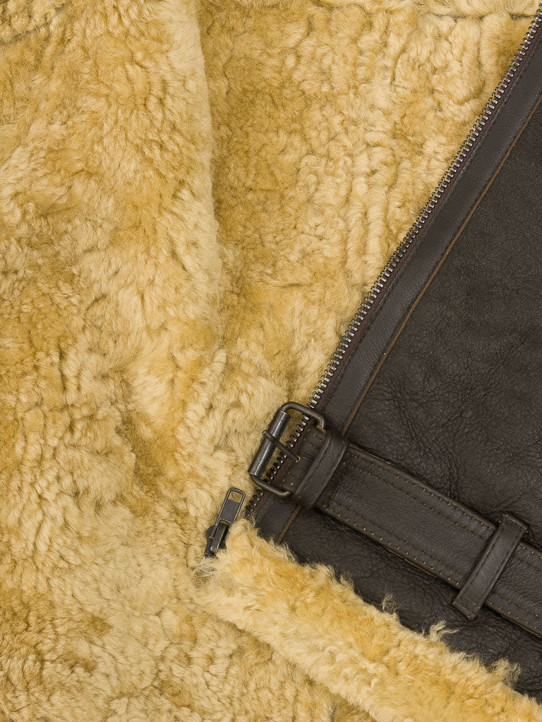 Premium Men Classic Fashion Leather Jacket with Fur Collar