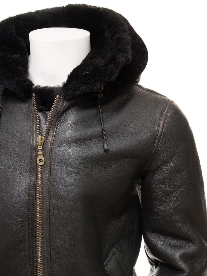 Premium Men Classic Fashion Leather Jacket with Fur Collar