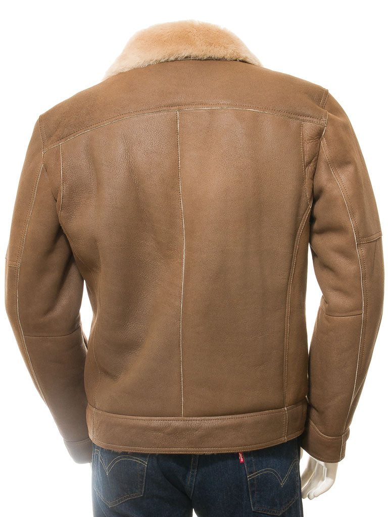 Premium Men Classic Fashion Leather Jacket with Fur Collar