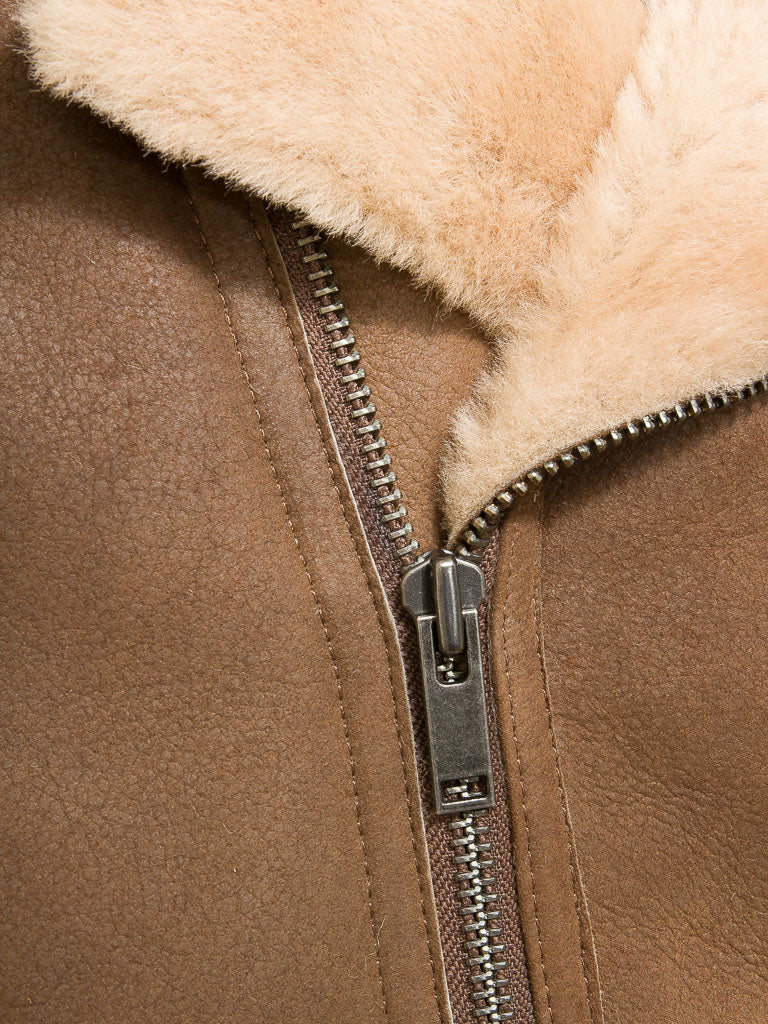 Premium Men Classic Fashion Leather Jacket with Fur Collar