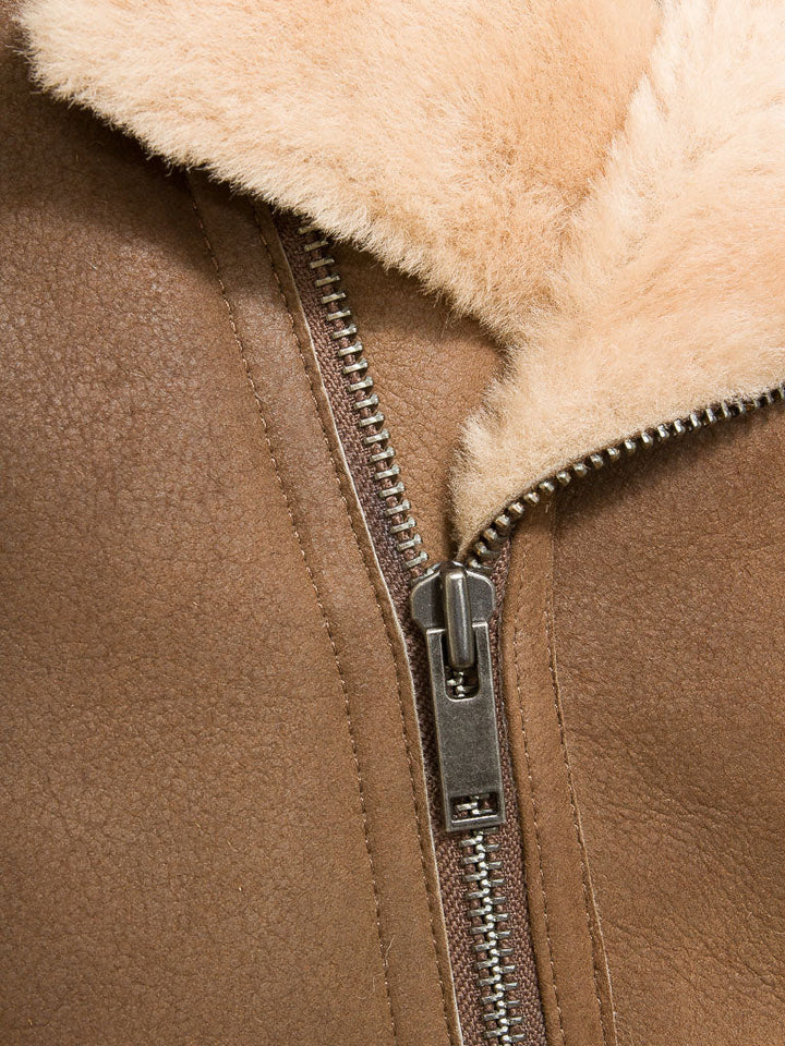 Premium Men Classic Fashion Leather Jacket with Fur Collar