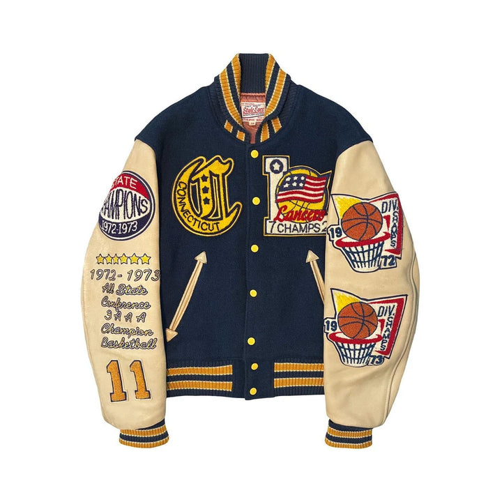 Classic Letterman Premium Varsity Jacket – Wool Body & Leather Sleeves