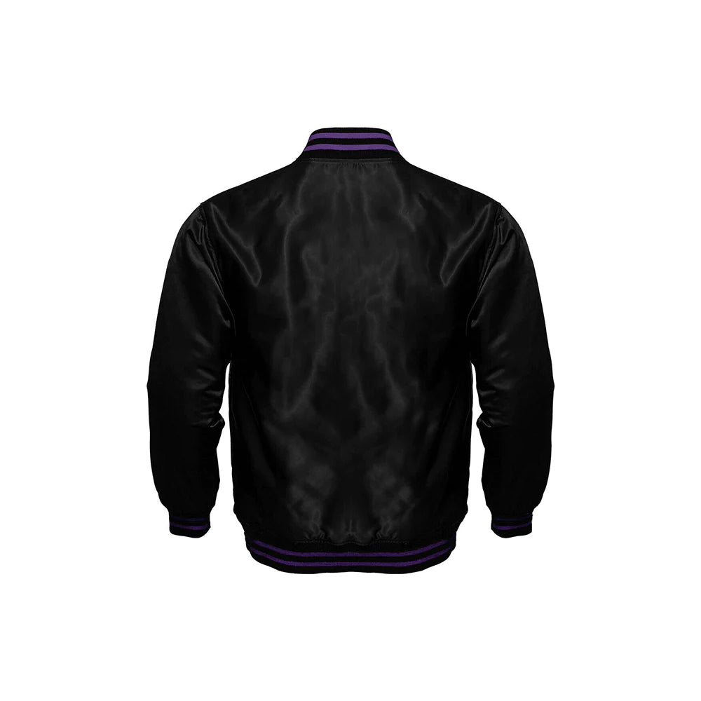 Baltimore Ravens Starter Locker Room Satin Varsity Full-Snap Jacket – Black