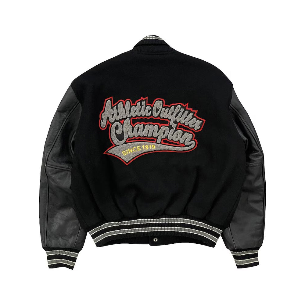 Classic Letterman Premium Varsity Jacket – Wool Body & Leather Sleeves
