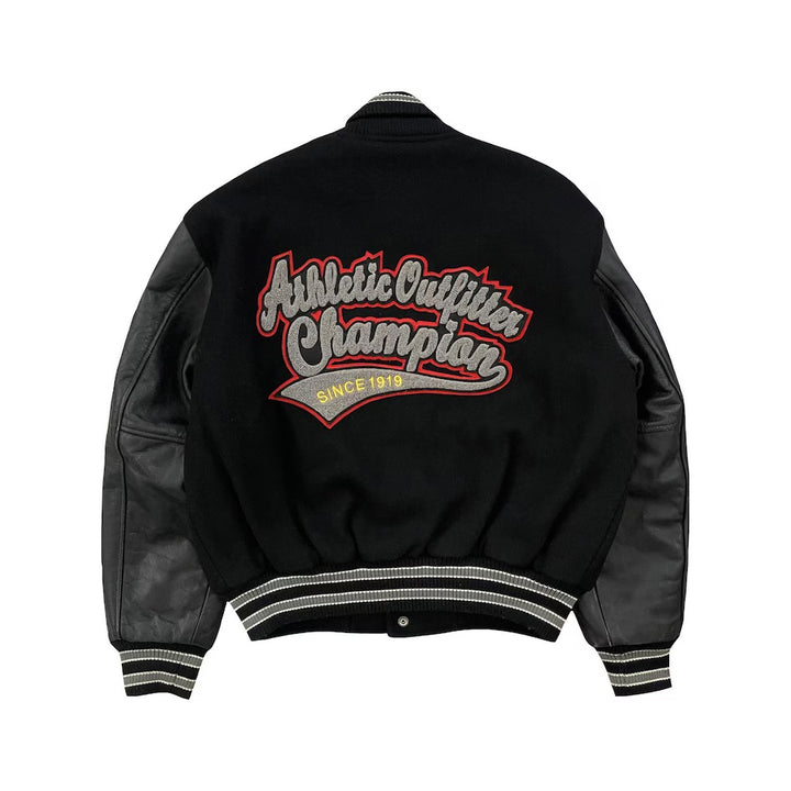 Classic Letterman Premium Varsity Jacket – Wool Body & Leather Sleeves